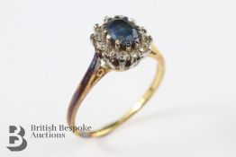 18ct Gold Sapphire and Diamond Ring