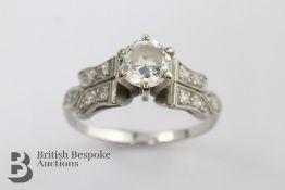 Platinum Solitaire Diamond Ring