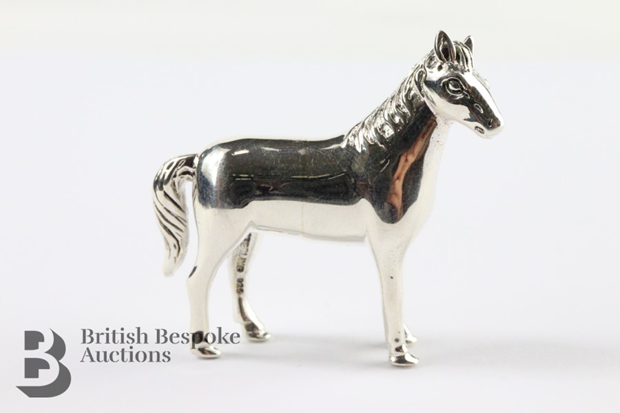 Cast Silver Horse - Image 4 of 6