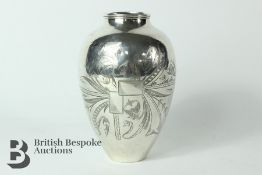 Persian Silver Ovoid Vase