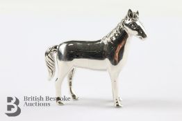 Cast Silver Horse