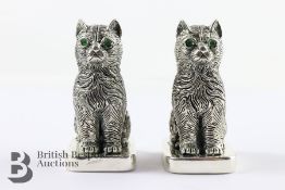 Silver Plated Feline Condiments