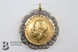 George V Full Gold Sovereign 1912