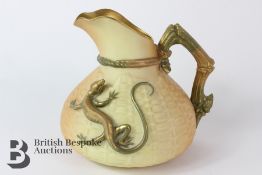 Royal Worcester Lizard Blush Ivory Ewer