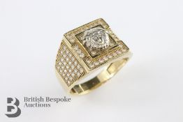 14ct Yellow Gold and Diamond Ring