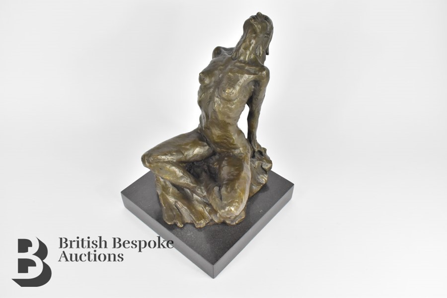 Contemporary Bronze Sculpture - Feminine Nude - Image 4 of 6