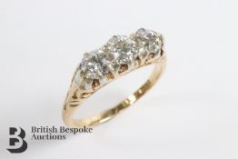 Early 20th Century 18ct Yellow Gold Three Stone Diamond Ring