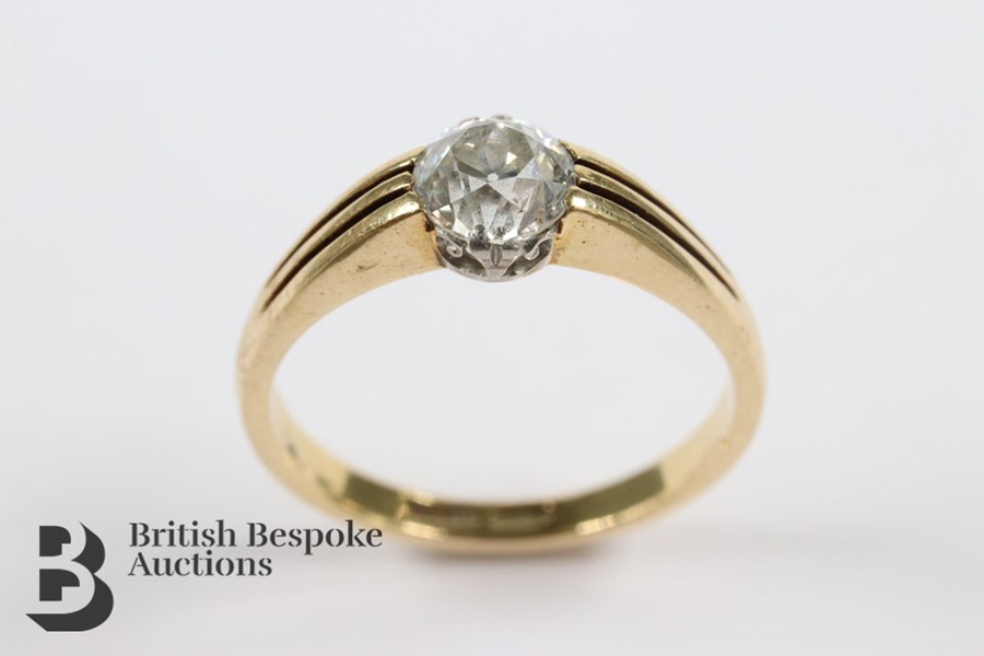 18ct Gold Diamond Solitaire Ring - Image 3 of 3