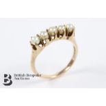 Antique 14ct Yellow Gold and Pearl Ring