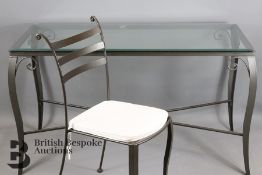 Sia Contemporary Glass Dining Table and Chairs