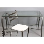 Sia Contemporary Glass Dining Table and Chairs