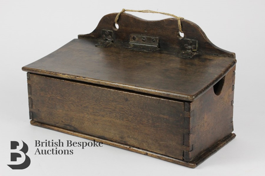 George III Birch Wood Candle Box - Image 3 of 6