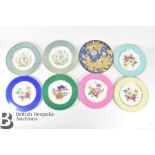 Eight Floral Cabinet Plates