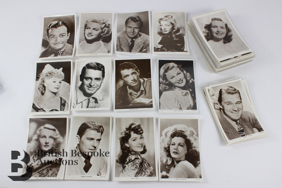 Approx. 100 Real Photographic Vintage Film Star Postcards