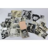 Quantity of Hand Signed Photographs and an Autograph Book incl. Frank Sinatra