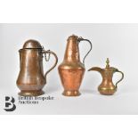 19th Century Islamic Copper Water Vessels