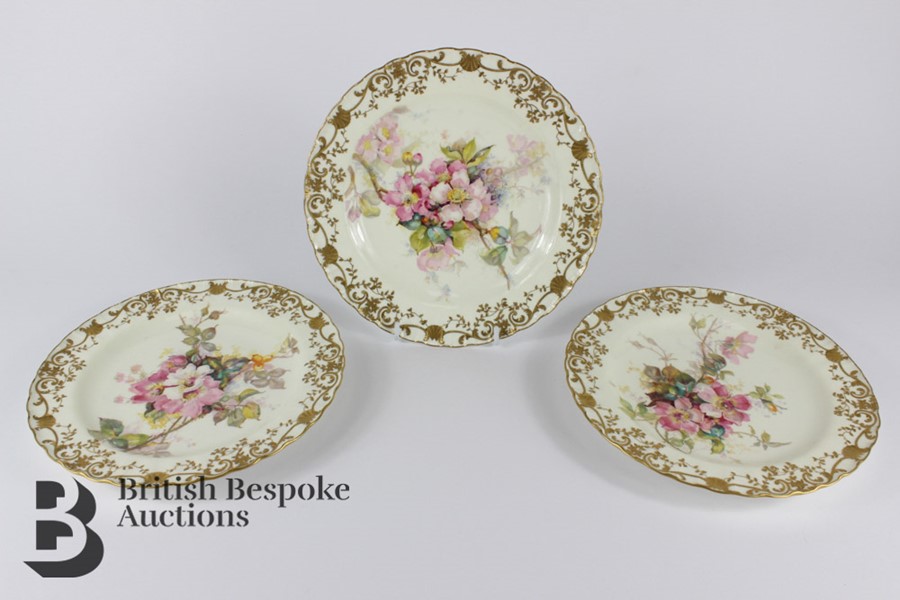 Three Royal Crown Derby Cabinet Plates