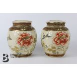 Pair of Satsuma Ginger Jars and Covers