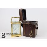 19th Century Gilt Brass Carriage Clock