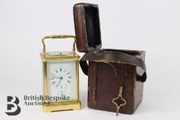 19th Century Gilt Brass Carriage Clock