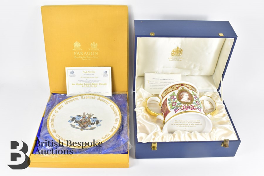 Two Limited Edition Queen Mother Commemorative Loving Cups - Image 2 of 8