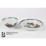 18th Century English Porcelain Tea Bowl and Saucer