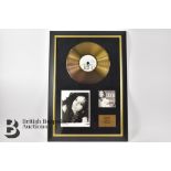 Diana Ross Signed Photograph and Gold Disc