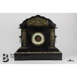 Large Victorian Slate and Marble Clock