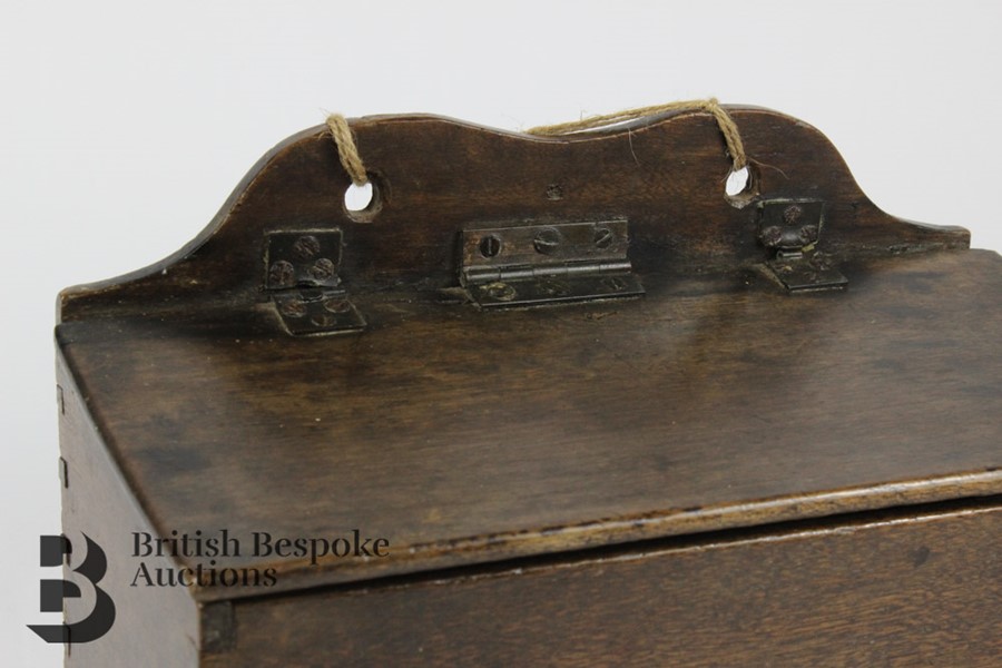 George III Birch Wood Candle Box - Image 2 of 6
