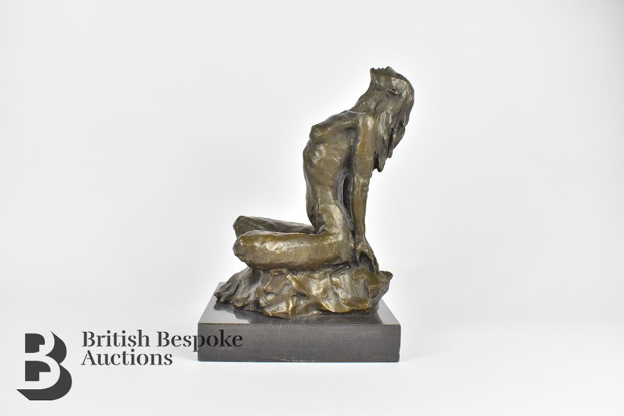 Contemporary Bronze Sculpture - Feminine Nude - Image 3 of 6