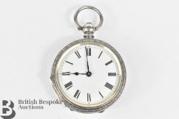 Victorian Silver Open Faced Pocket Watch