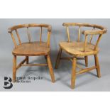 Two Curve Back Children's Chairs