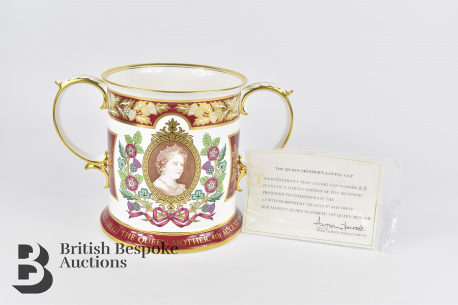 Two Limited Edition Queen Mother Commemorative Loving Cups - Image 7 of 8