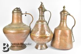 19th Century Copper Islamic Water Vessels