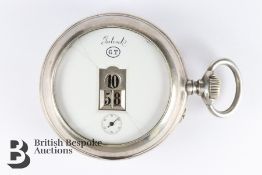 Rare Silver Gedeon Thommen Digital Pocket Watch