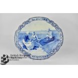 Circa 1911 Delft Blue and White Wall Plaque