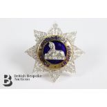 Royal Lincolnshire Regimental Diamond and Enamel Brooch