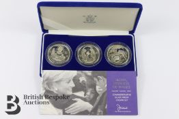 Diana Princess of Wales Commemorative Silver Proof Crown Set