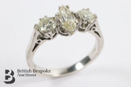 18ct White Gold Three Stone Diamond Ring