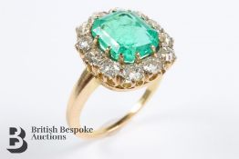Stunning 3.03 Natural Columbian Emerald Ring