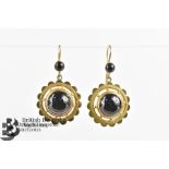 Pair of Victorian 15ct Gold Cabochon Earrings