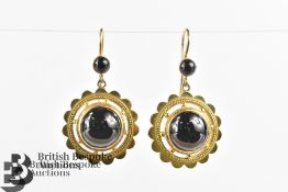 Pair of Victorian 15ct Gold Cabochon Earrings