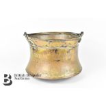 Antique Islamic Hammered Brass and Copper Basin