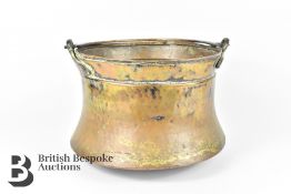 Antique Islamic Hammered Brass and Copper Basin