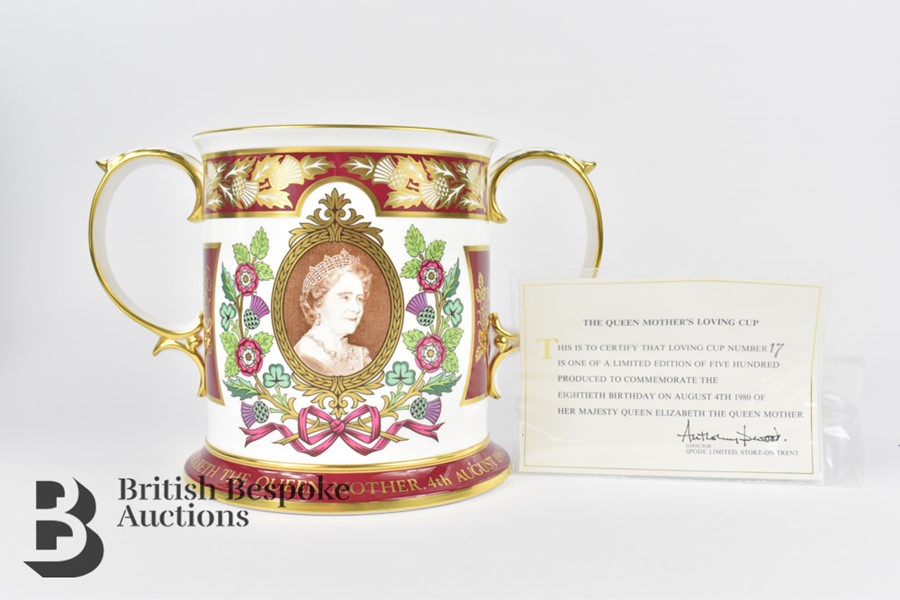 Two Limited Edition Queen Mother Commemorative Loving Cups - Image 5 of 8