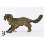 Cold Painted Bronze Spaniel Figurine