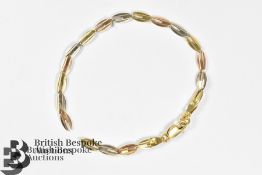 18ct Tri-gold Bracelet