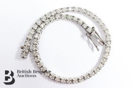 Lady's White Gold Diamond Tennis Bracelet