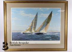 Four Steven Dews Limited Edition Yachting Prints
