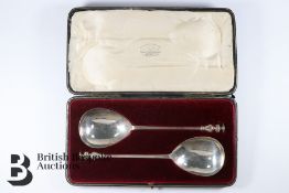 Pair of Boxed Silver Gilt Spoons